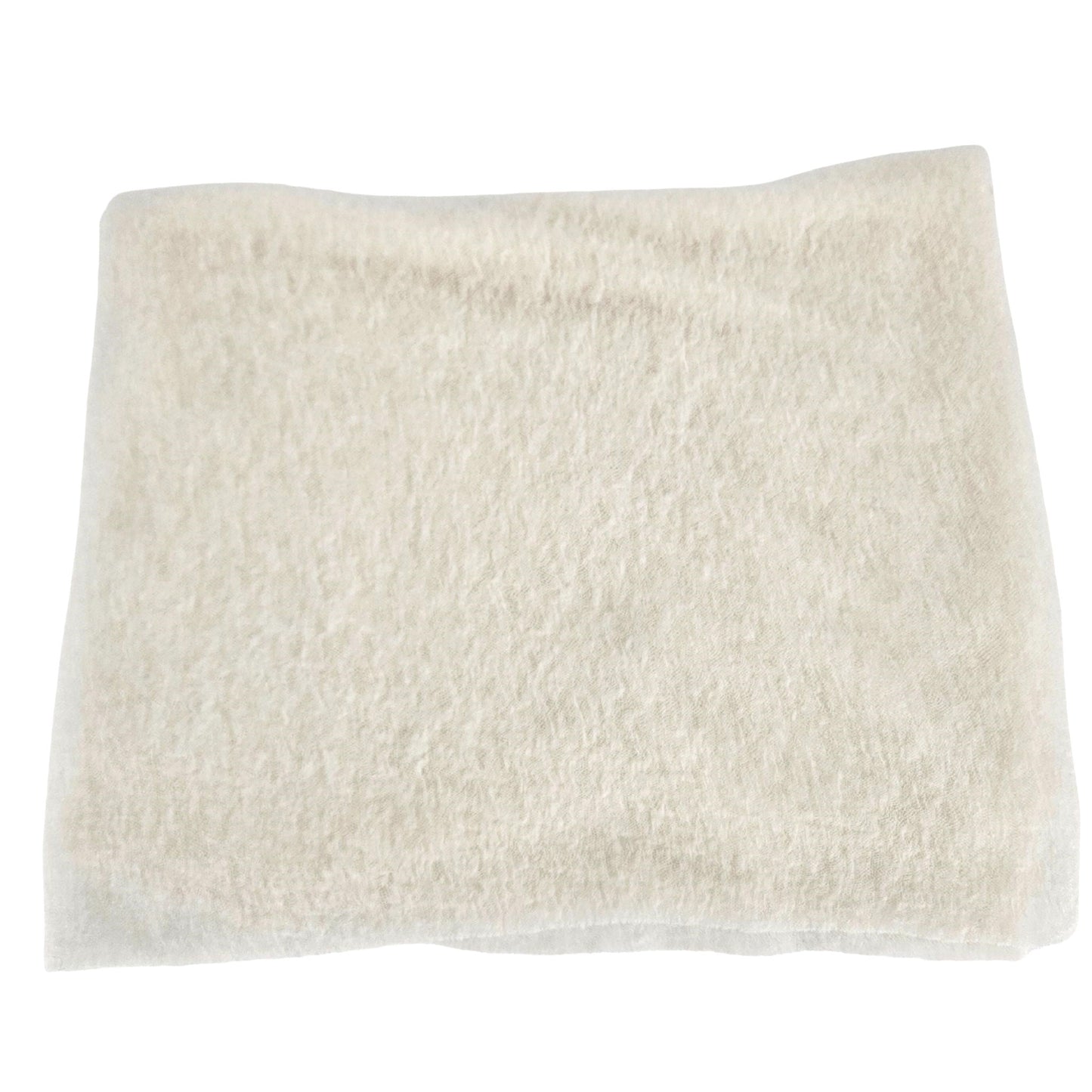 White Small Cashmere Plain Scarf