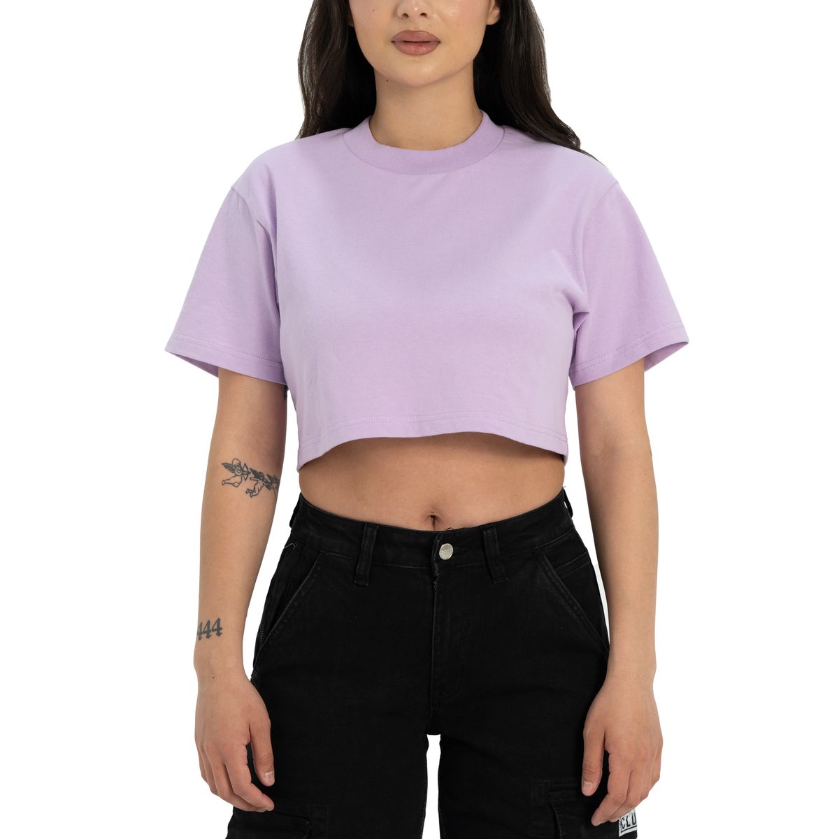 Pro Club Women's Heavyweight Short Sleeve Crop Top