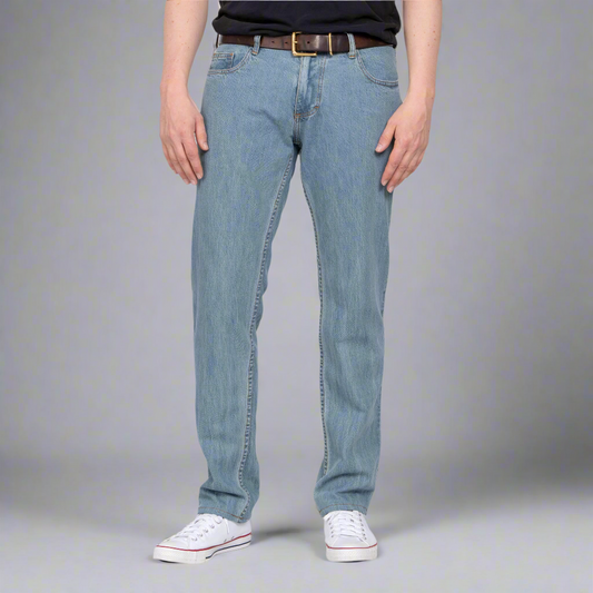 Tailored Fit Summer Weight Iced Indigo 100% Cotton