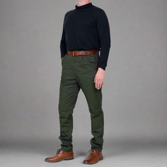 High Waisted Chino - Olive