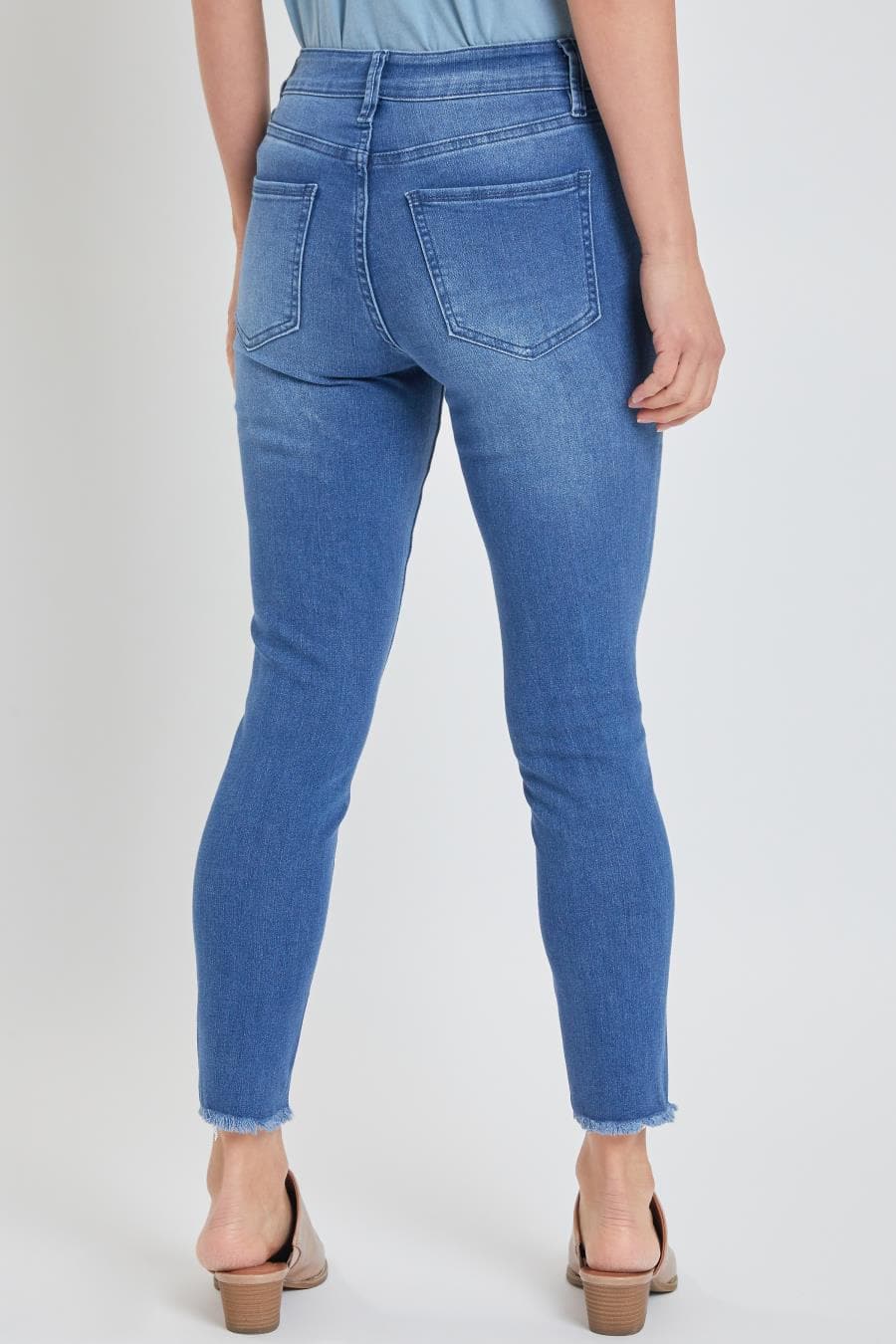 Women's High Rise Skinny With Front Seam and Slit Detail Lifestyle Collection Jeans