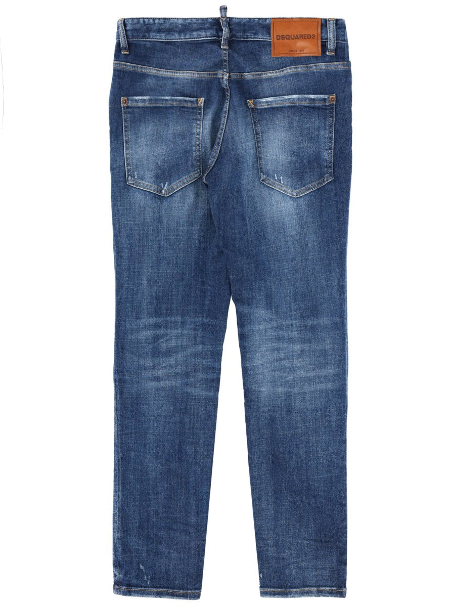 Skater Jeans in Mid Blue