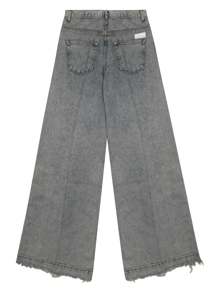 Wide-Leg Denim Jeans