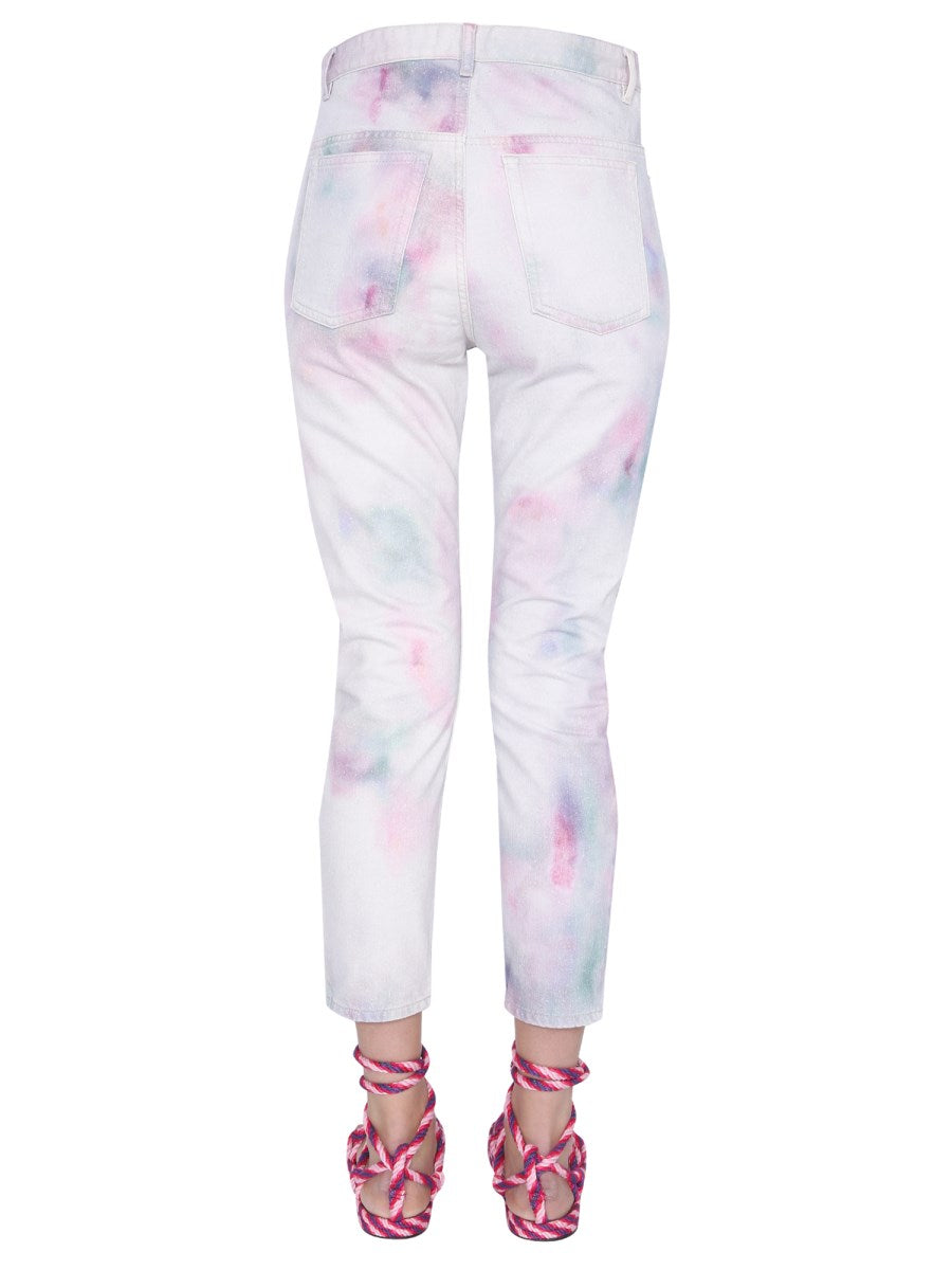 Printed Jeans in Lilac