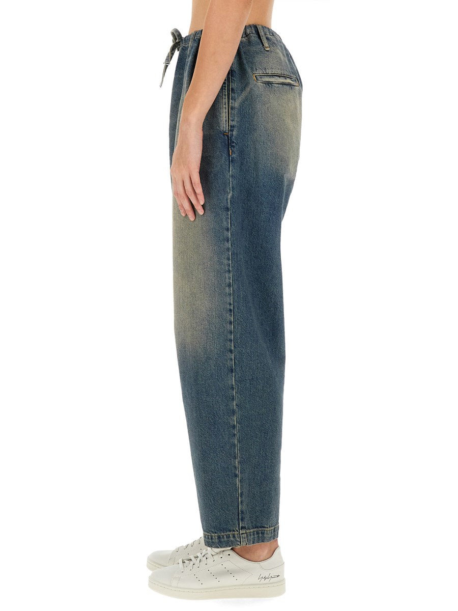Cotton Denim Pants