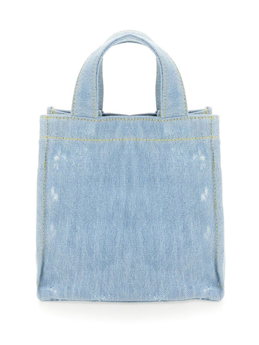 Denim Shopper Bag in Azure