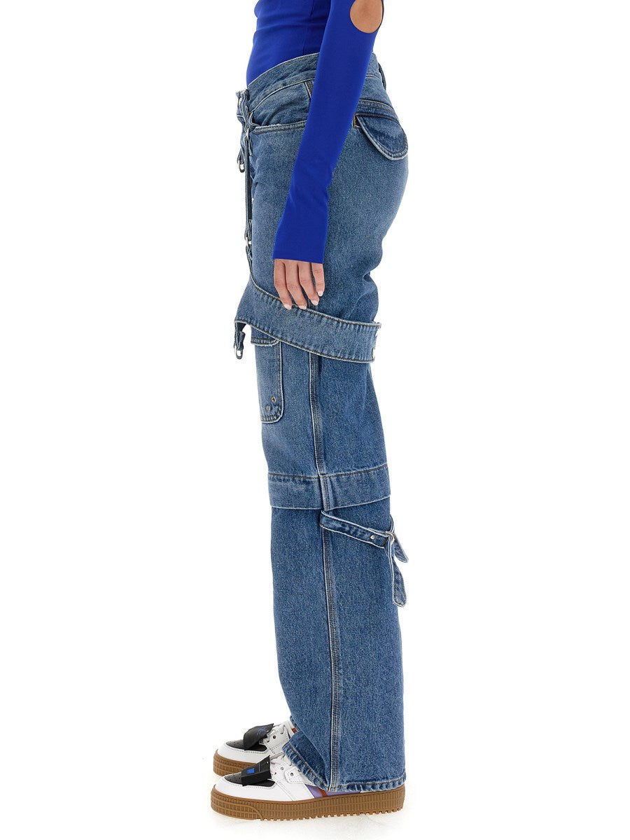 Cut-Out Cargo Jeans