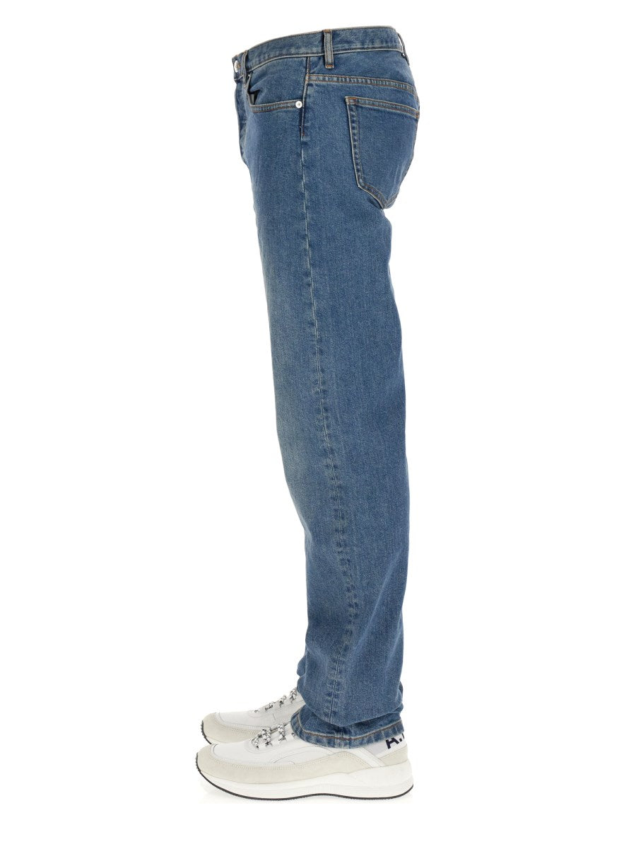 Straight Jeans in Mid Blue