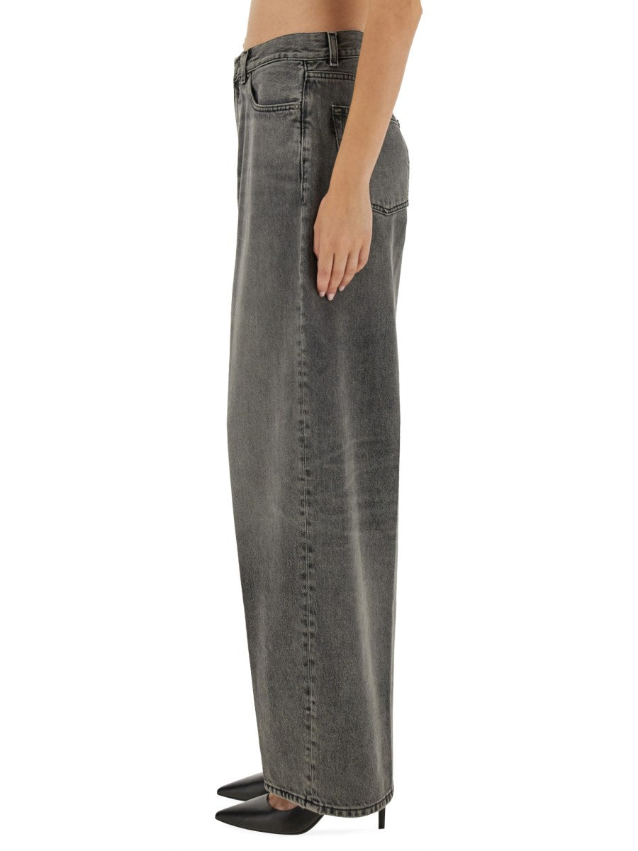 Bethany Wide-Leg Jeans in Grey