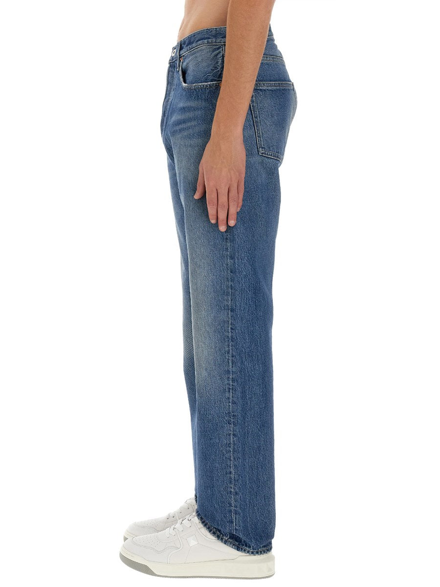 Straight Jeans with Logo Detail