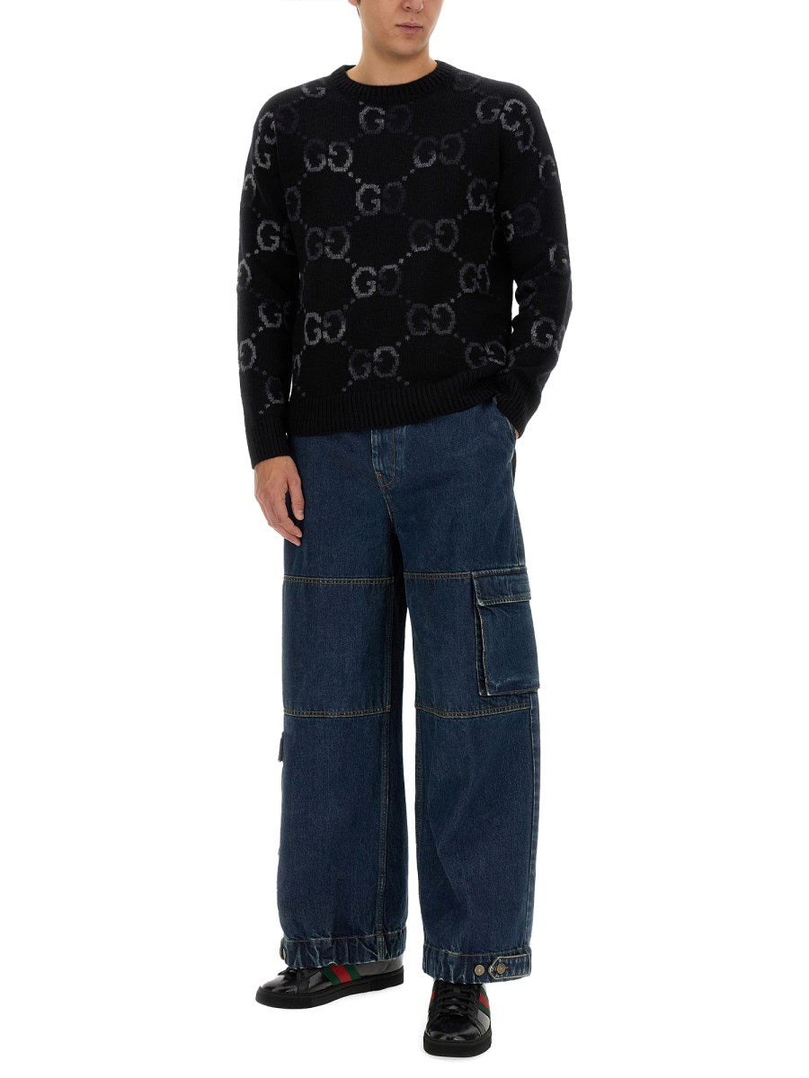 Cargo Jeans in Dark Blue