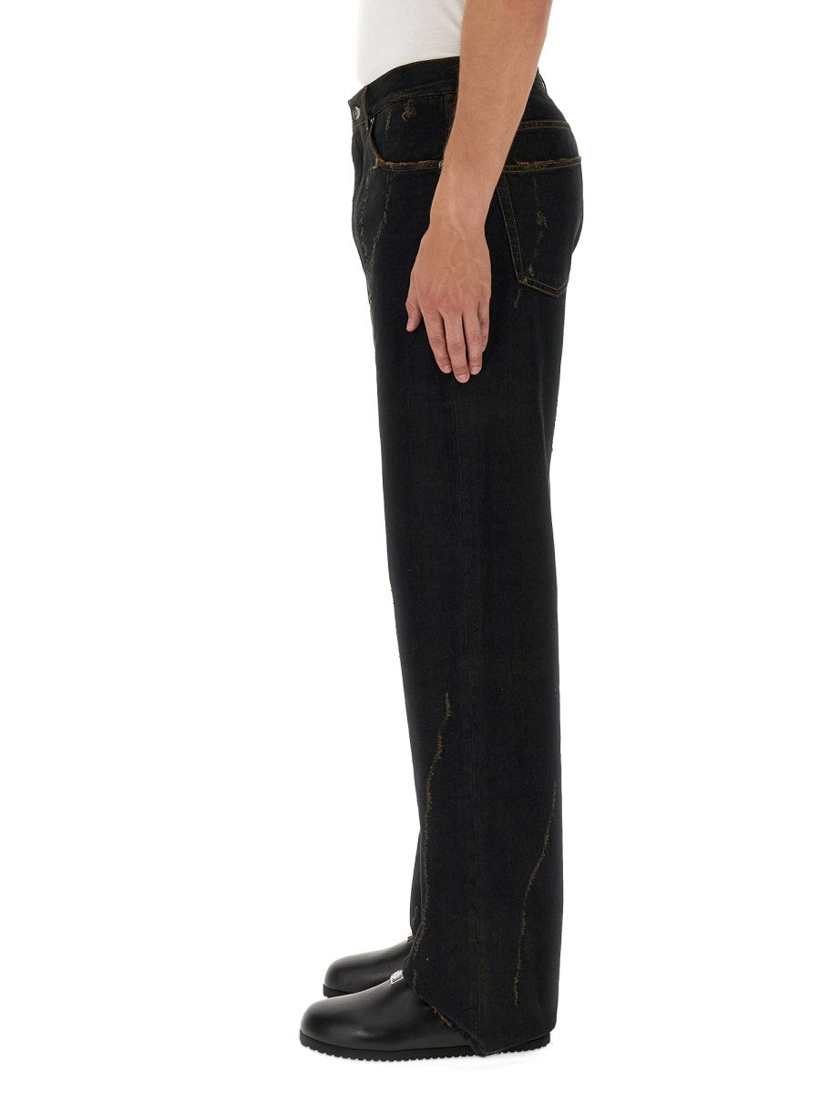 Overdyed Wide Jeans in Black