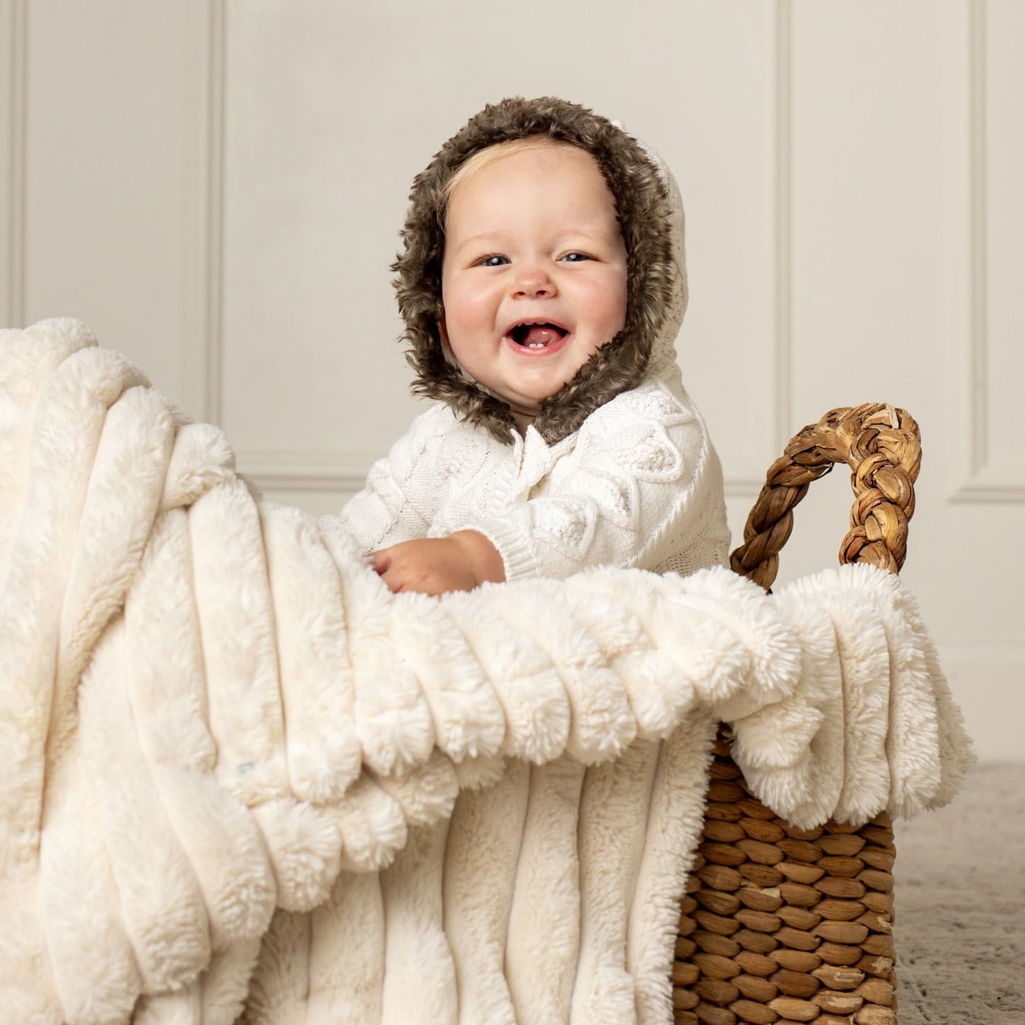 Faux Fur Hooded One Piece