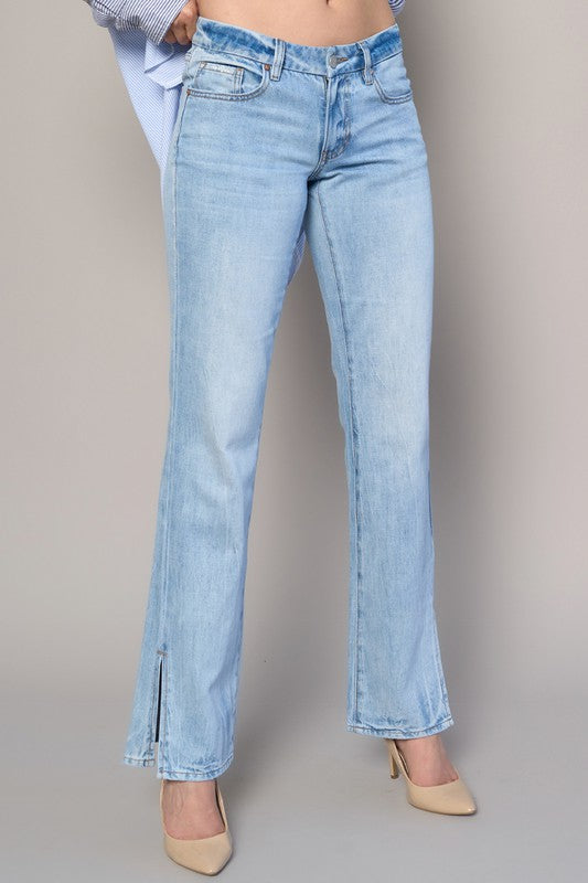 Low Rise Straight Jeans