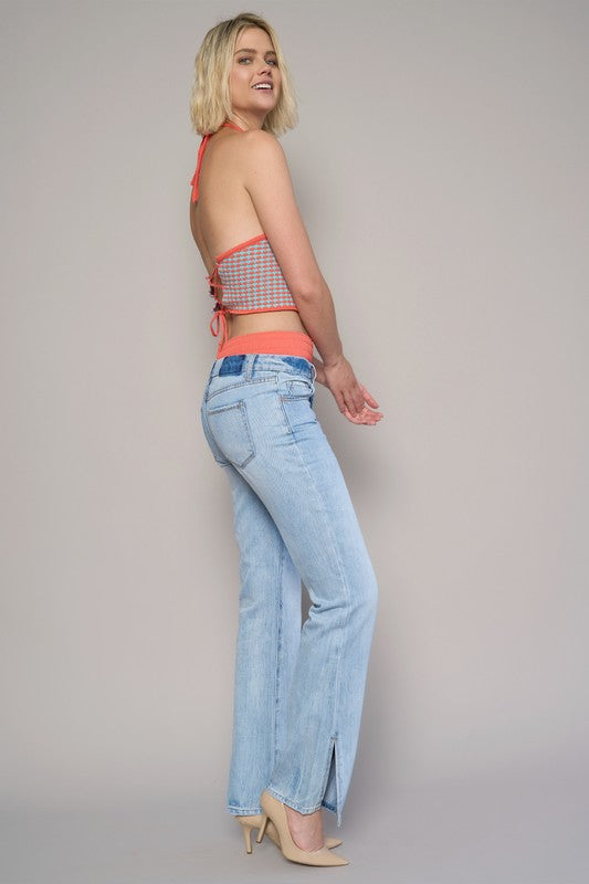 Low Rise Straight Jeans