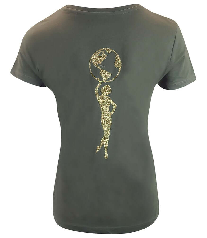 Designing Hollywood X Madison Maison™ Cotton Army Green Star Lady T Shirt
