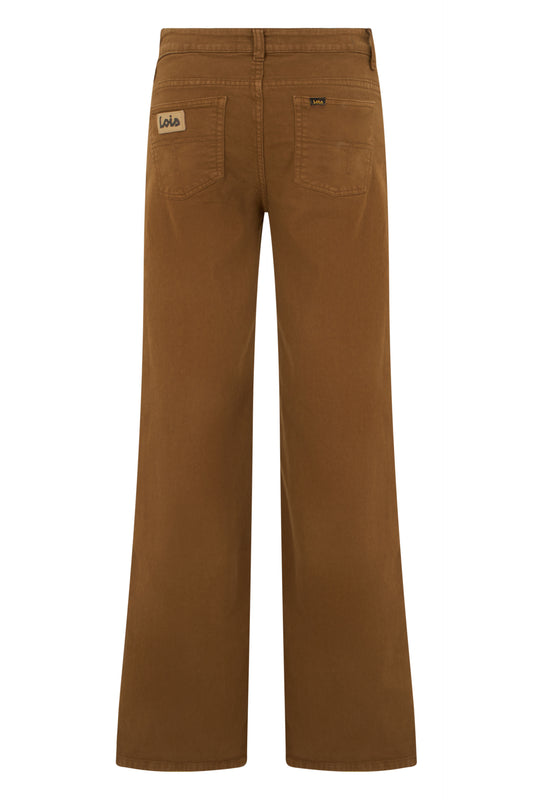 LOIS JEANS Wide-Leg Loose Jeans in Golden Brown, view 2