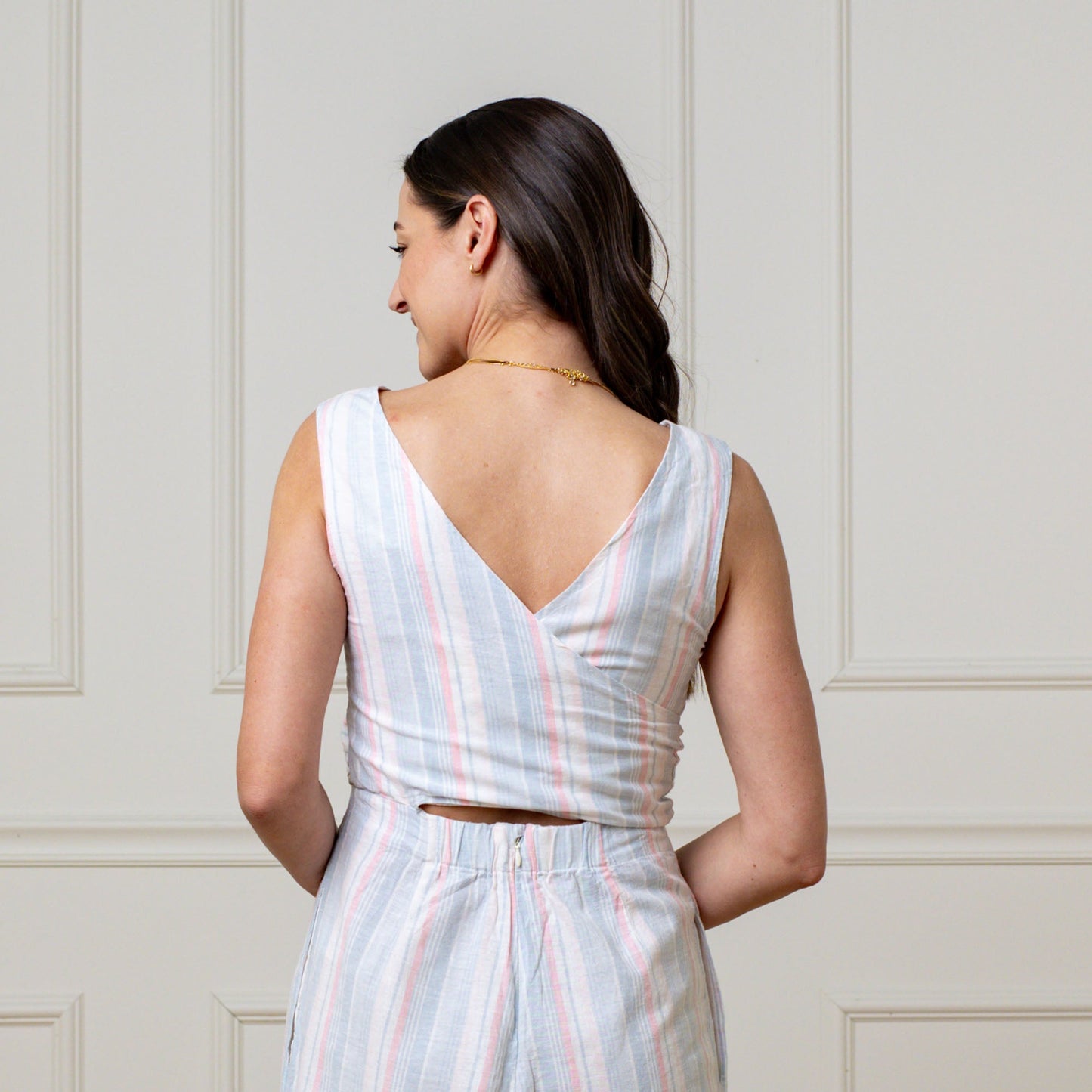 Tie-Waist Wide Leg Jumpsuit