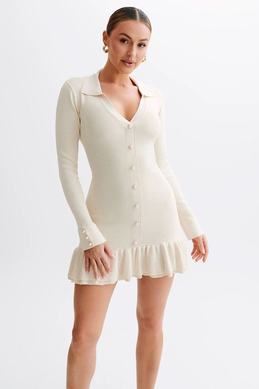 Women Fashion Sweater Dress - Cream / s Women Fashion Sweater Dress - Cream / s