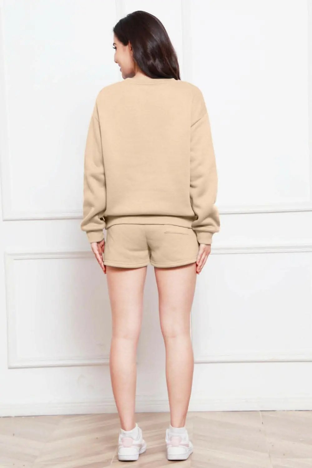 Trendsi Cozy sweatshirt and shorts set