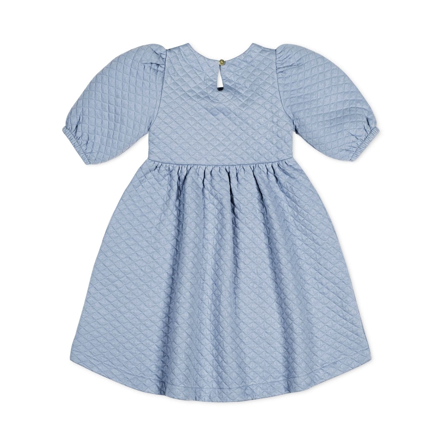 Quilted Puff Sleeve Dress - Baby