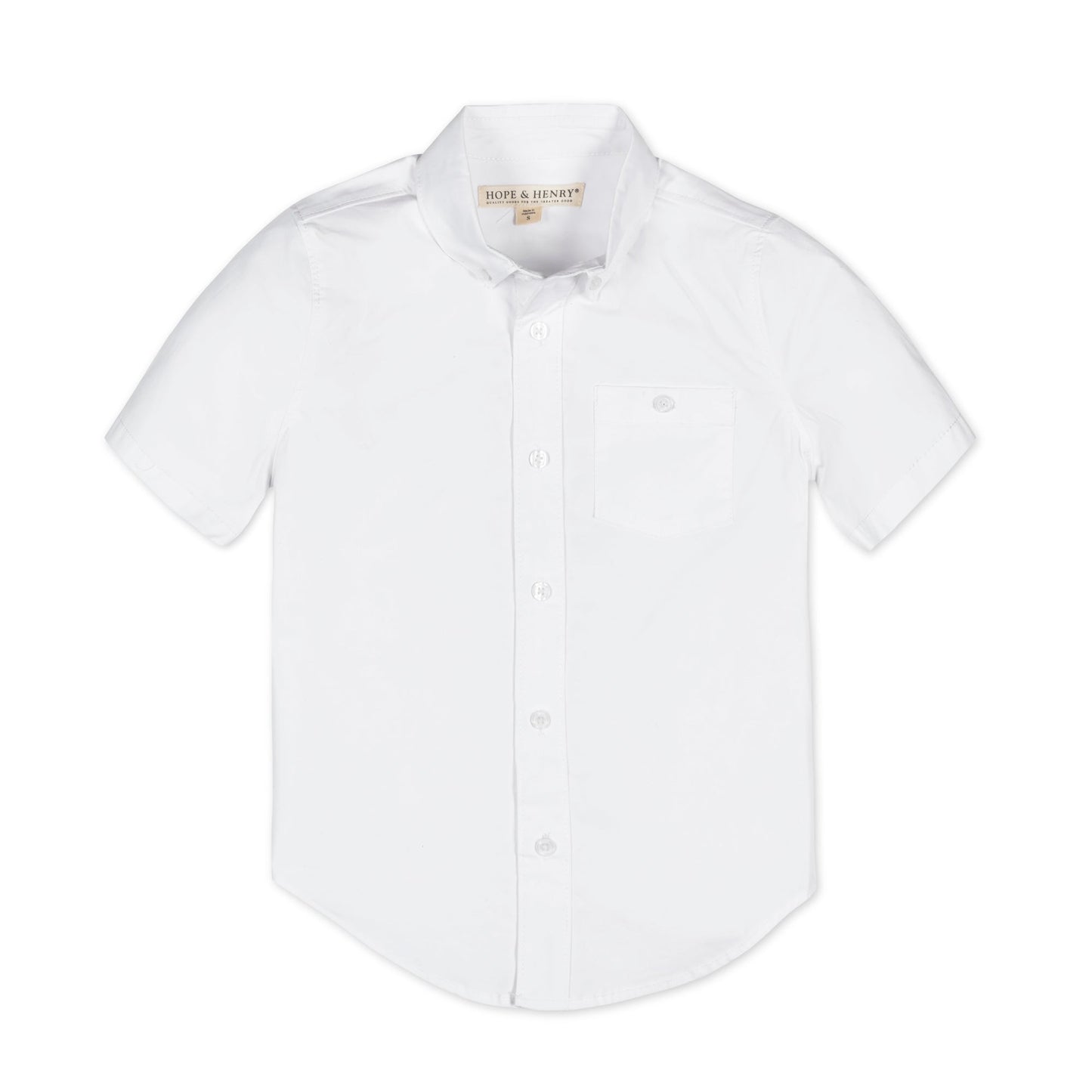 Organic Stretch Poplin Short Sleeve Shirt - Baby