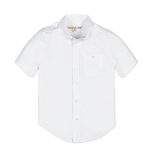Organic Stretch Poplin Short Sleeve Shirt - Baby