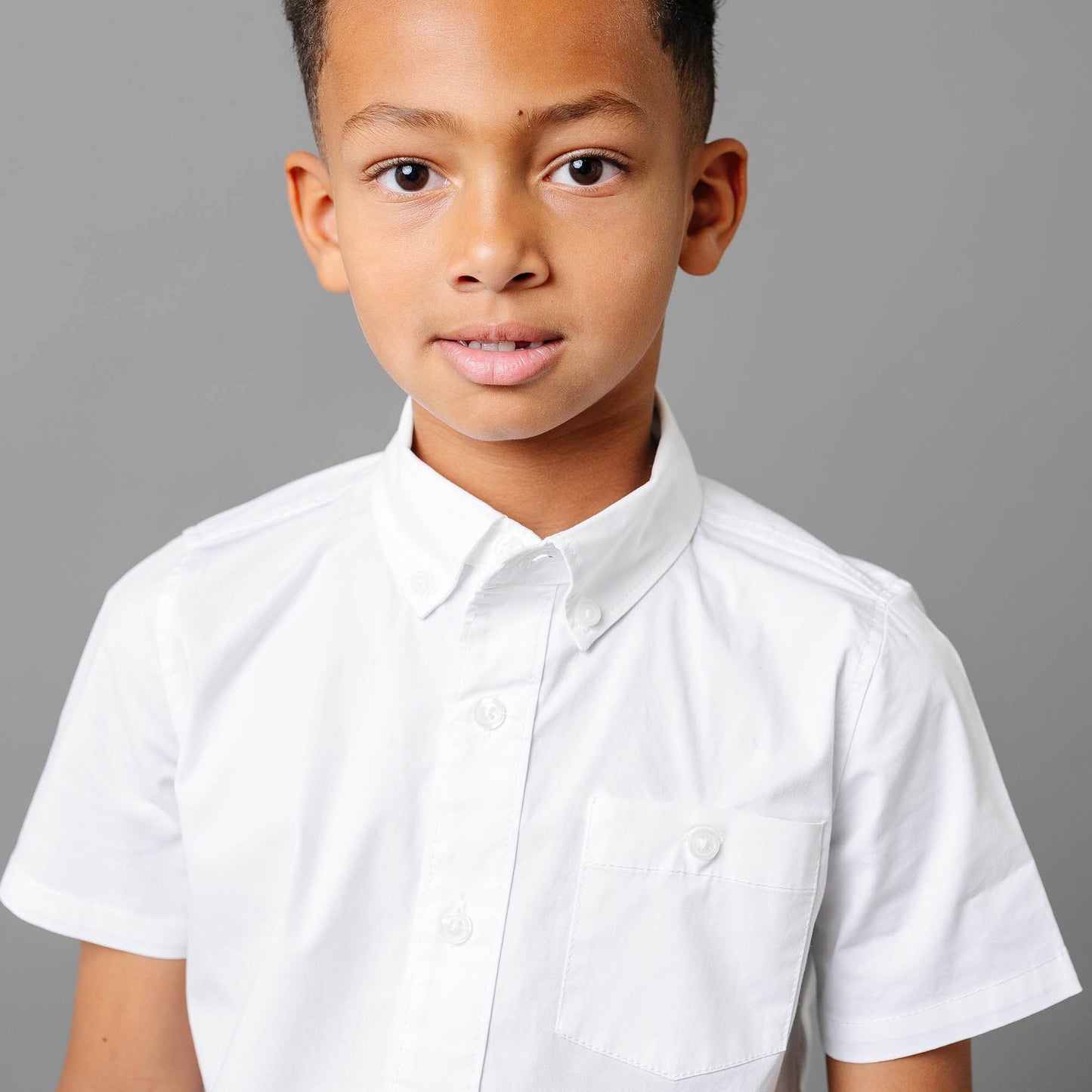 Organic Stretch Poplin Short Sleeve Shirt - Baby