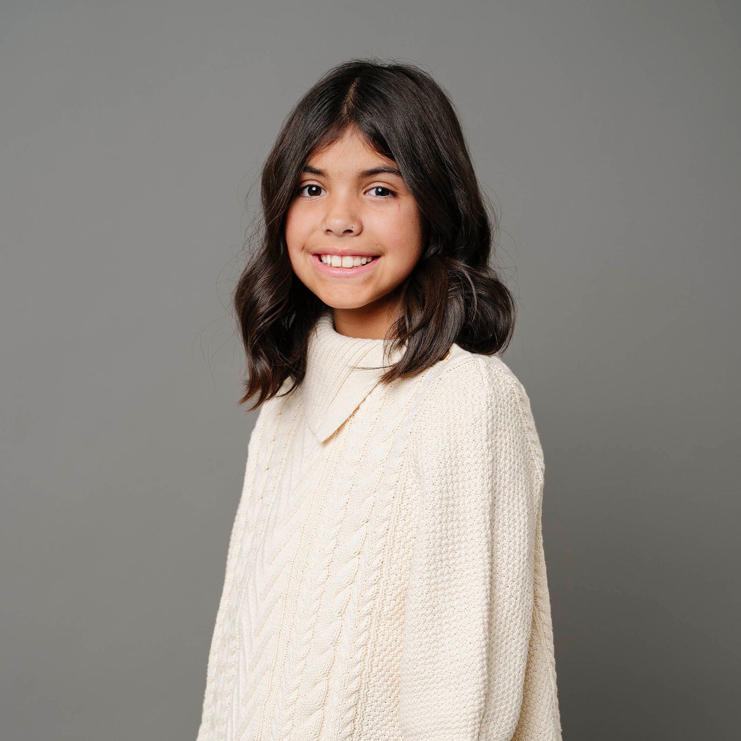 Organic Split Collar Sweater Cape - Baby