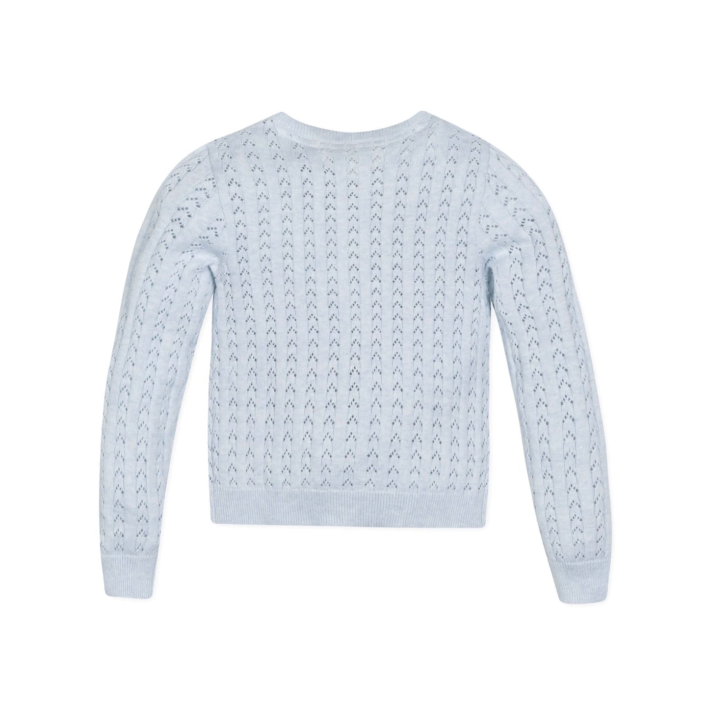 Organic Pointelle Bow Cardigan