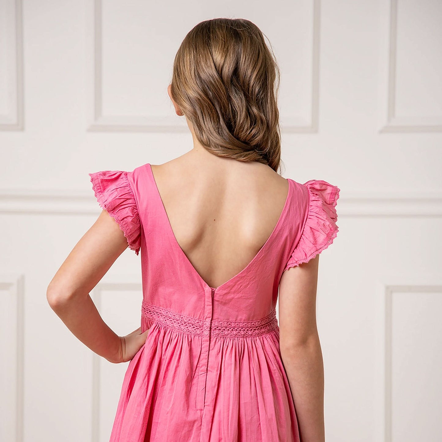Flutter Sleeve Organic Maxi Dress