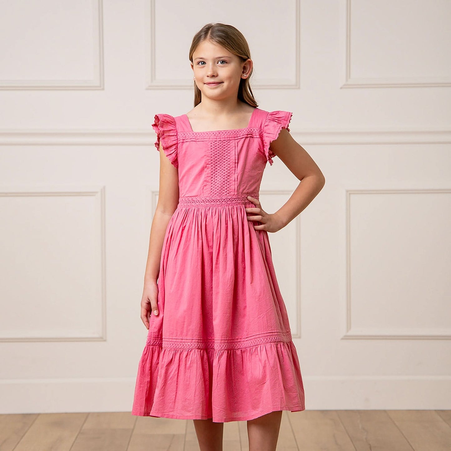 Flutter Sleeve Organic Maxi Dress