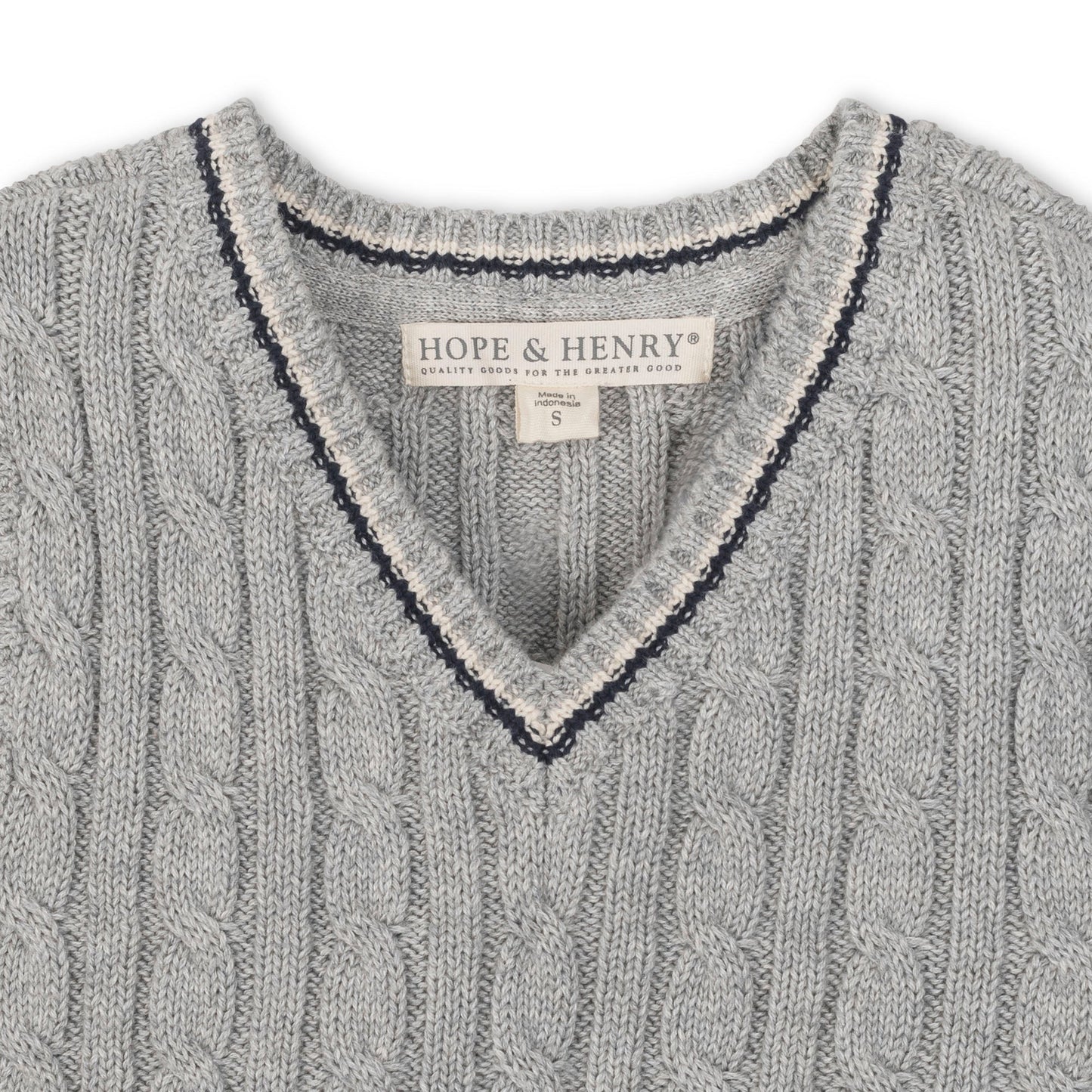 Organic Cable Sweater Vest