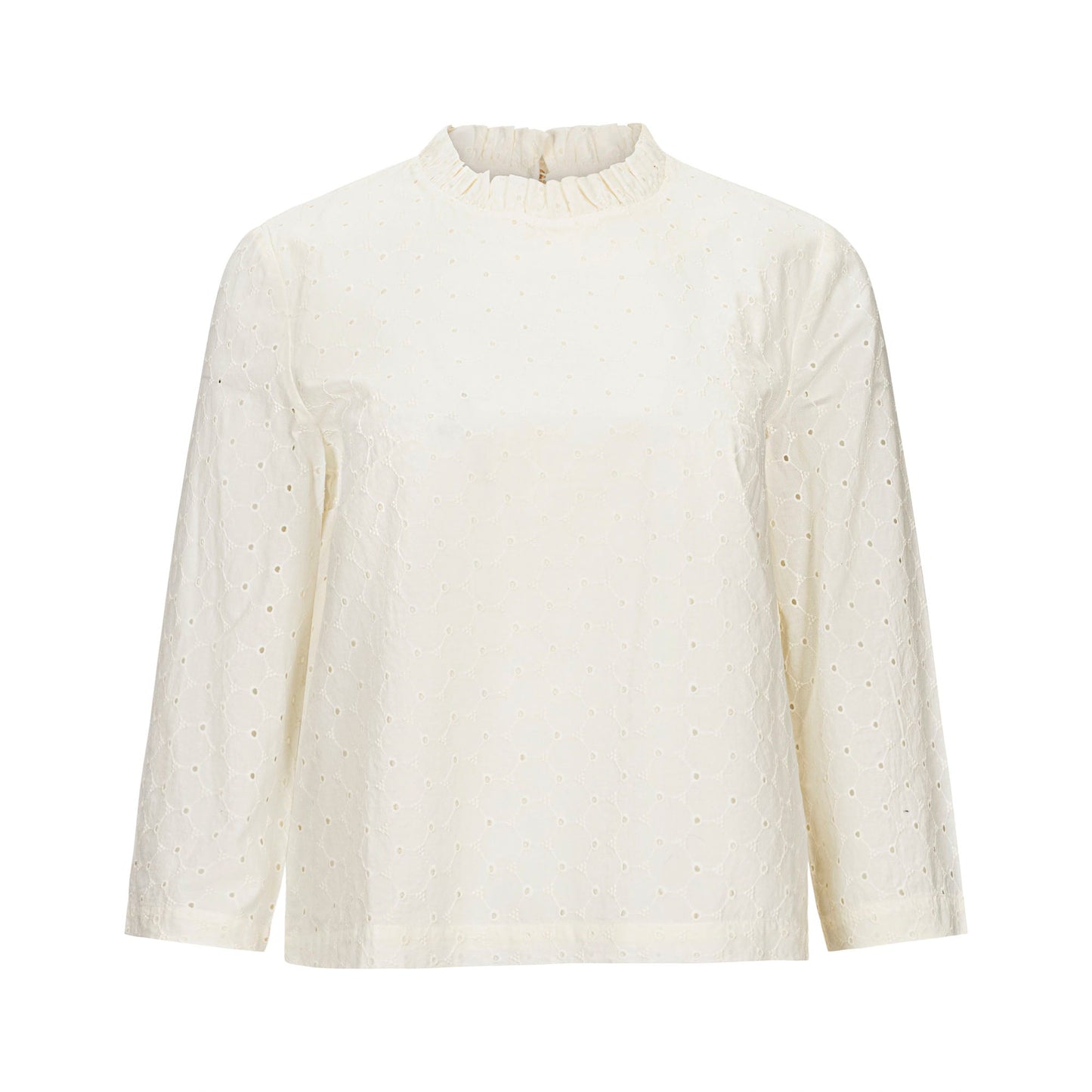 Organic Ruffle Neck Top