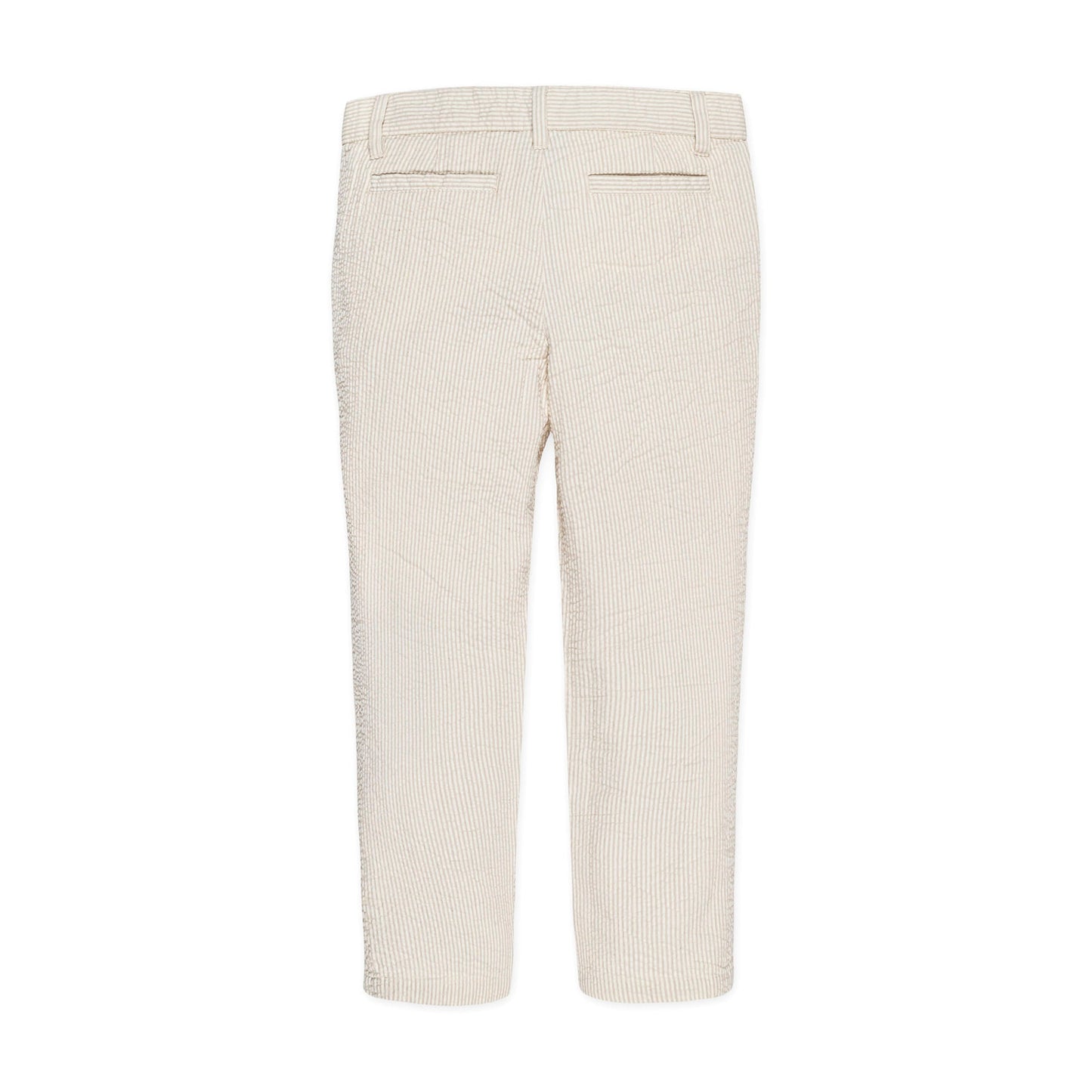 Organic Seersucker Suit Pant Tan