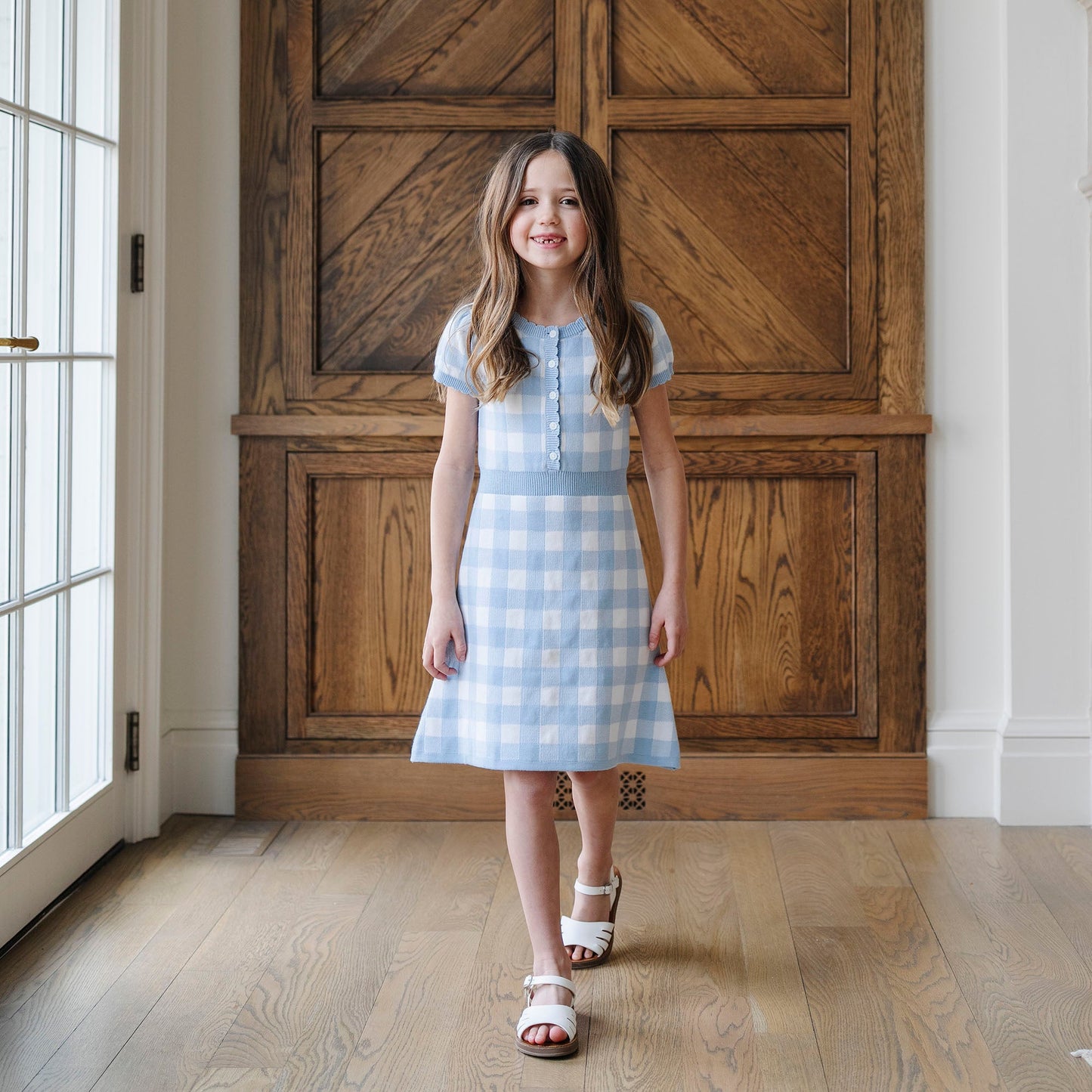 Organic Button Front Sweater Dress
