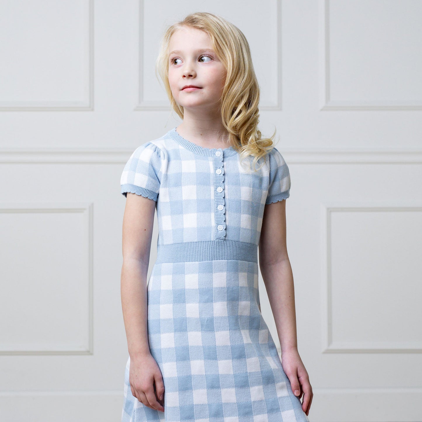 Organic Button Front Sweater Dress