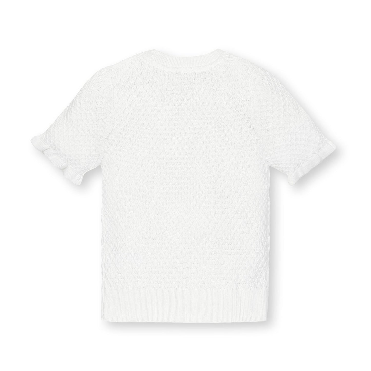 Organic Ruffle Edge Sweater Top
