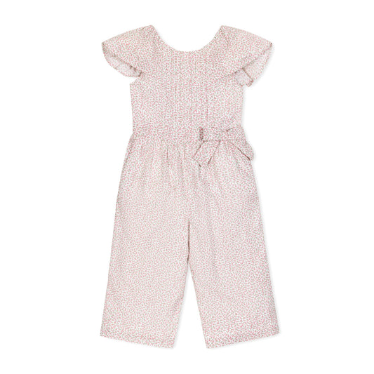 Organic Flutter Sleeve Pintuck Jumpsuit