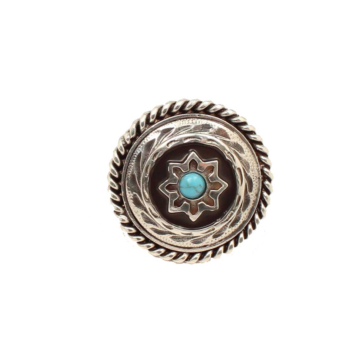 Turquoise Flower Scarf Slide