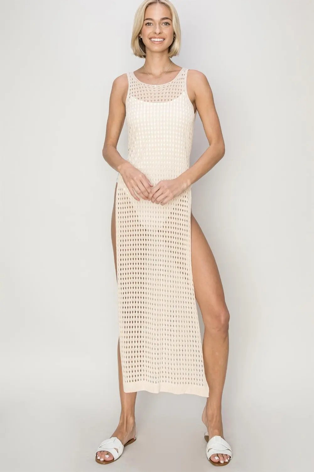 Trendsi swimwear - Boho Goddess Crochet Backless Dress for Summer Glam