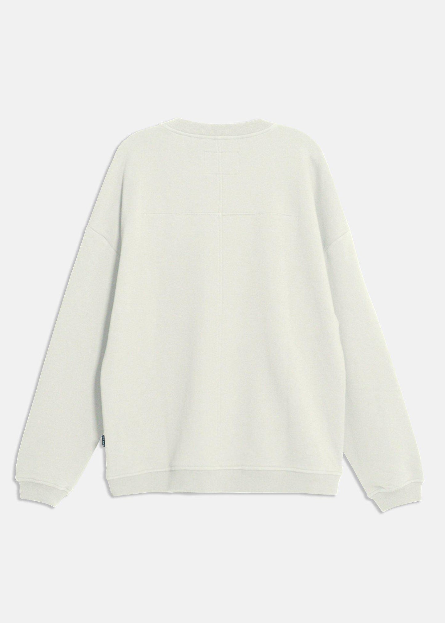Men's Zipper Chest Pocket Sweatshirt in Off White