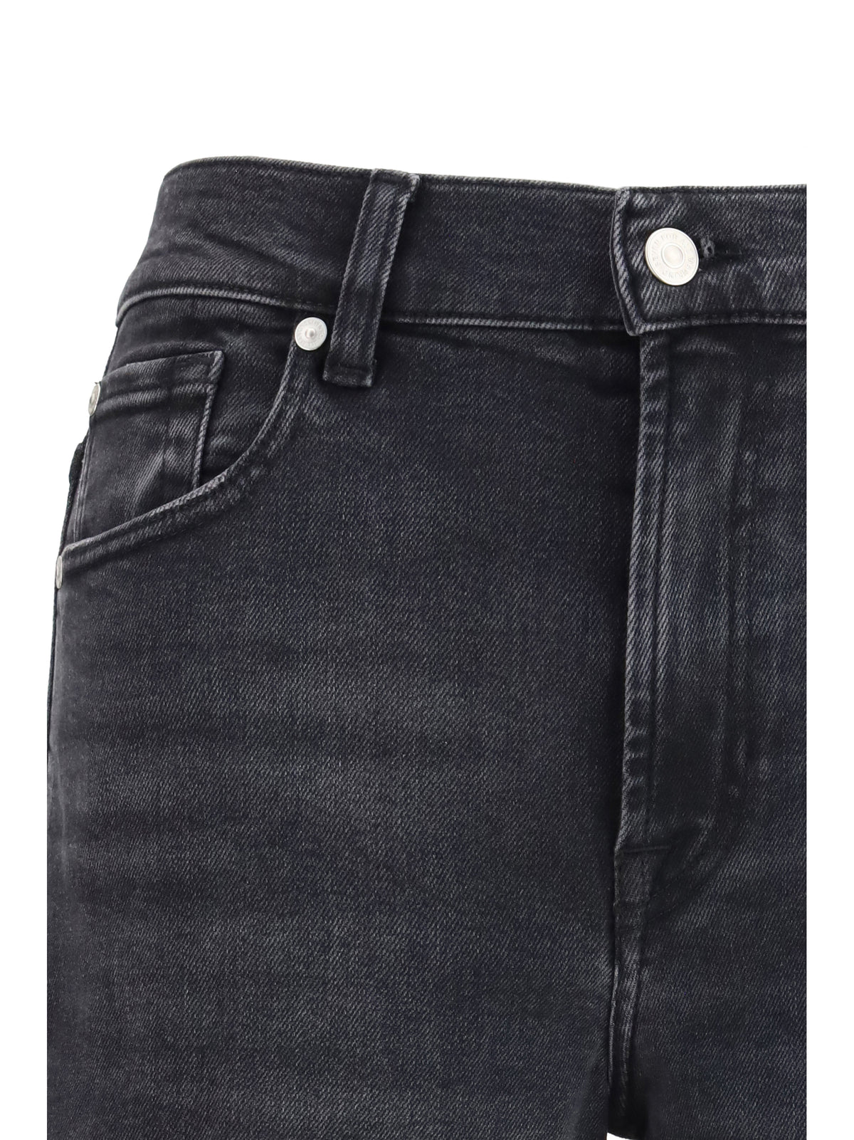 Stovepipe Straight Jeans in Black
