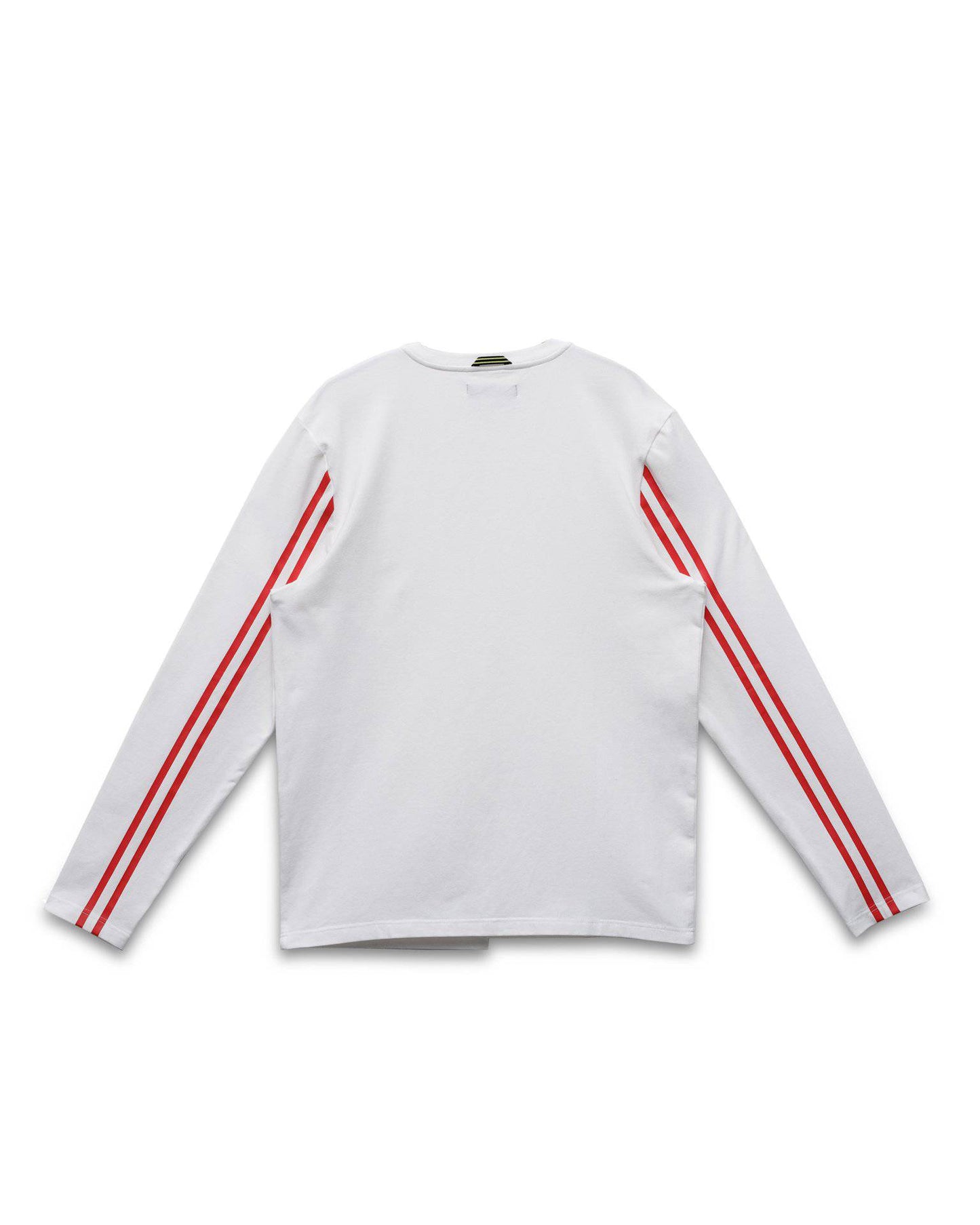 Konus Men's Unbalanced Hem Long Sleeve Tee in White