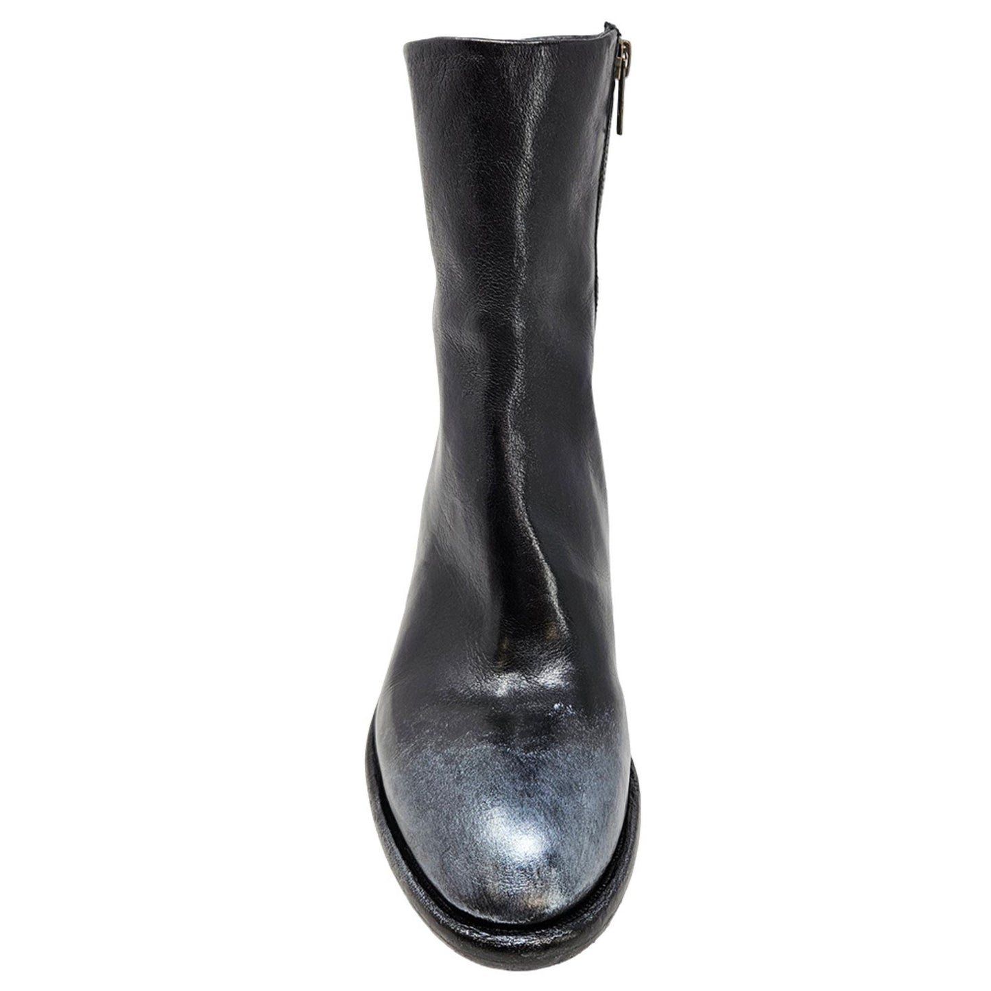 Black Hand Rubbed Ankle Boot