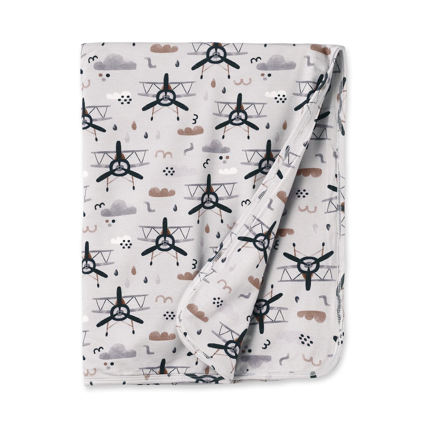 Airplane Stroller Blanket - Soft Bamboo Baby Gift