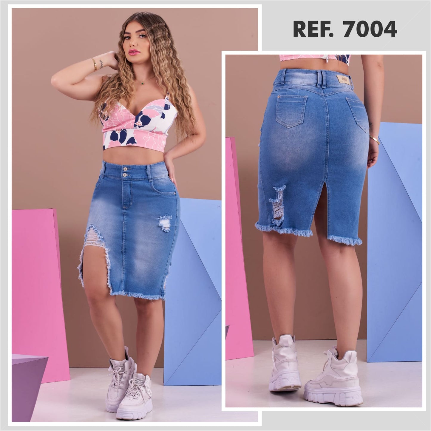 7004 100% Authentic Colombian Push Up SKIRT