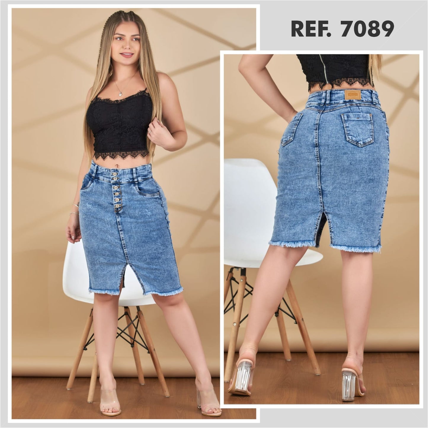 7089 100% Authentic Colombian Push Up SKIRT