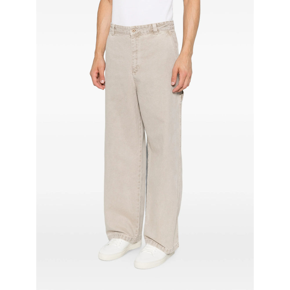 Straight Carpenter Trousers in Ecru