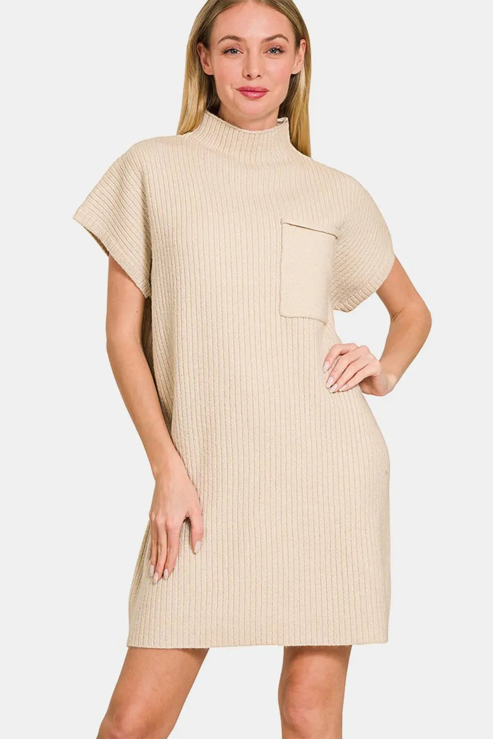 Trendsi Zenana cozy short sleeve dress